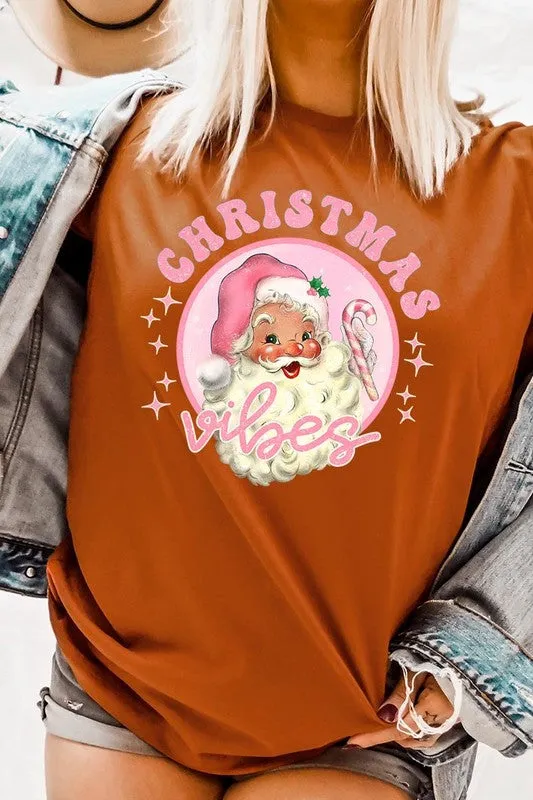 Pink Christmas Vibes Graphic Tee