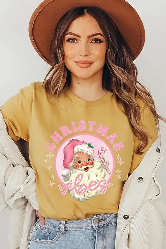 Pink Christmas Vibes Graphic Tee