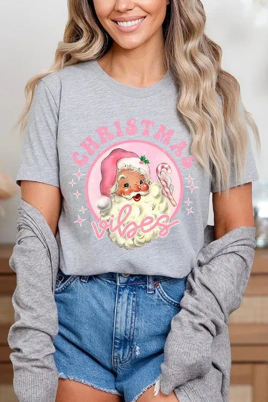 Pink Christmas Vibes Graphic Tee