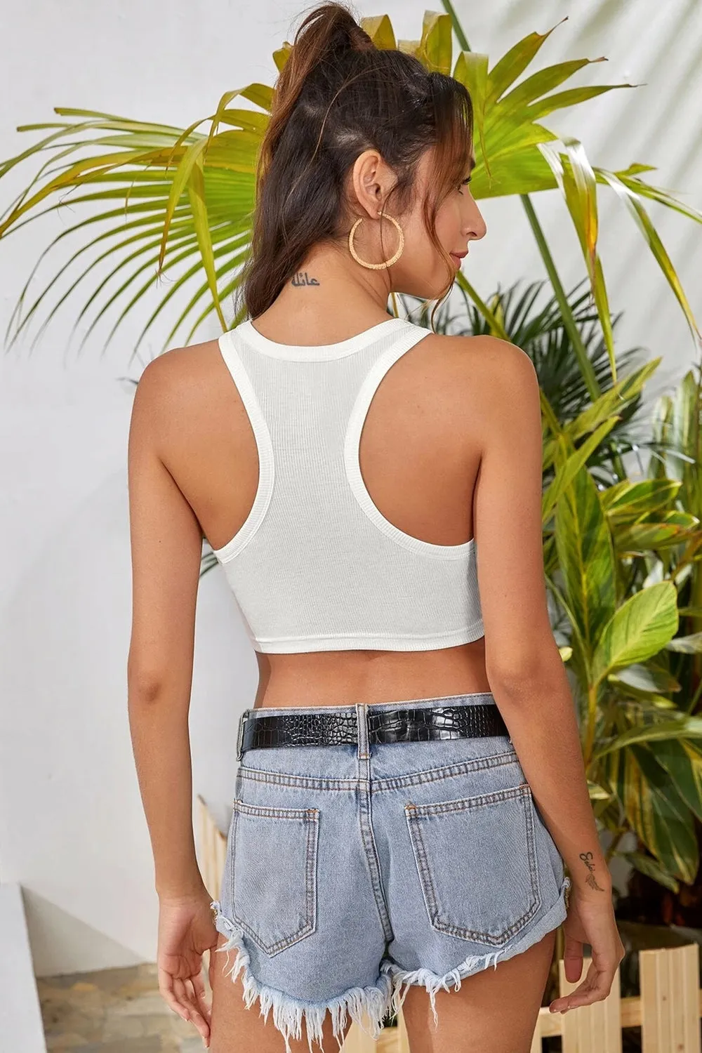 Racer Back Crop Top