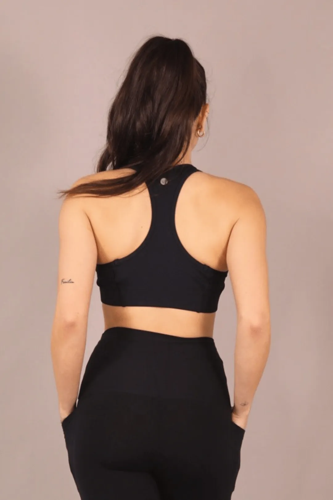 Racerback Sports Bra - Black