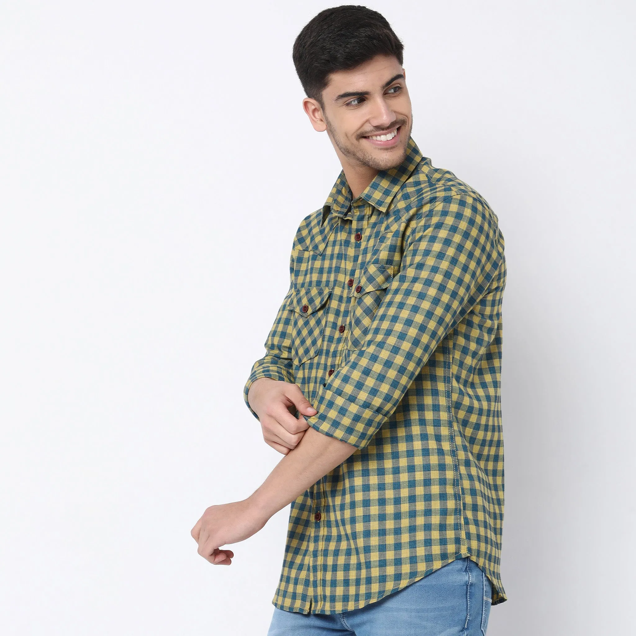 Relaxed Fit Checkered Shirt