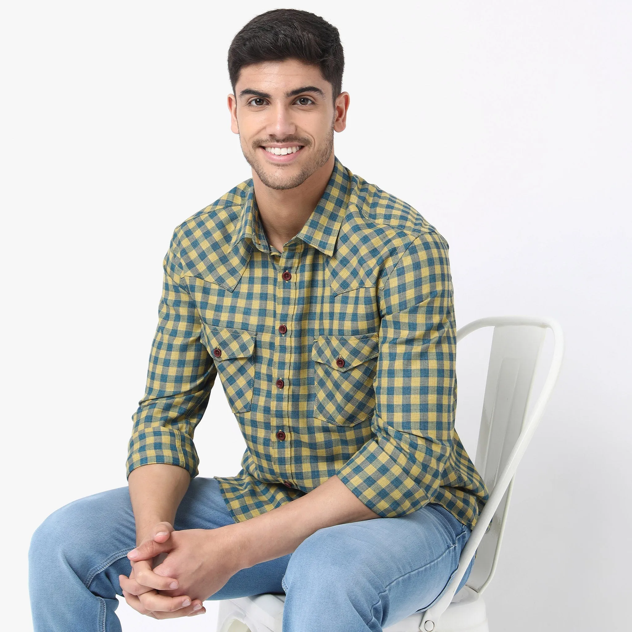 Relaxed Fit Checkered Shirt