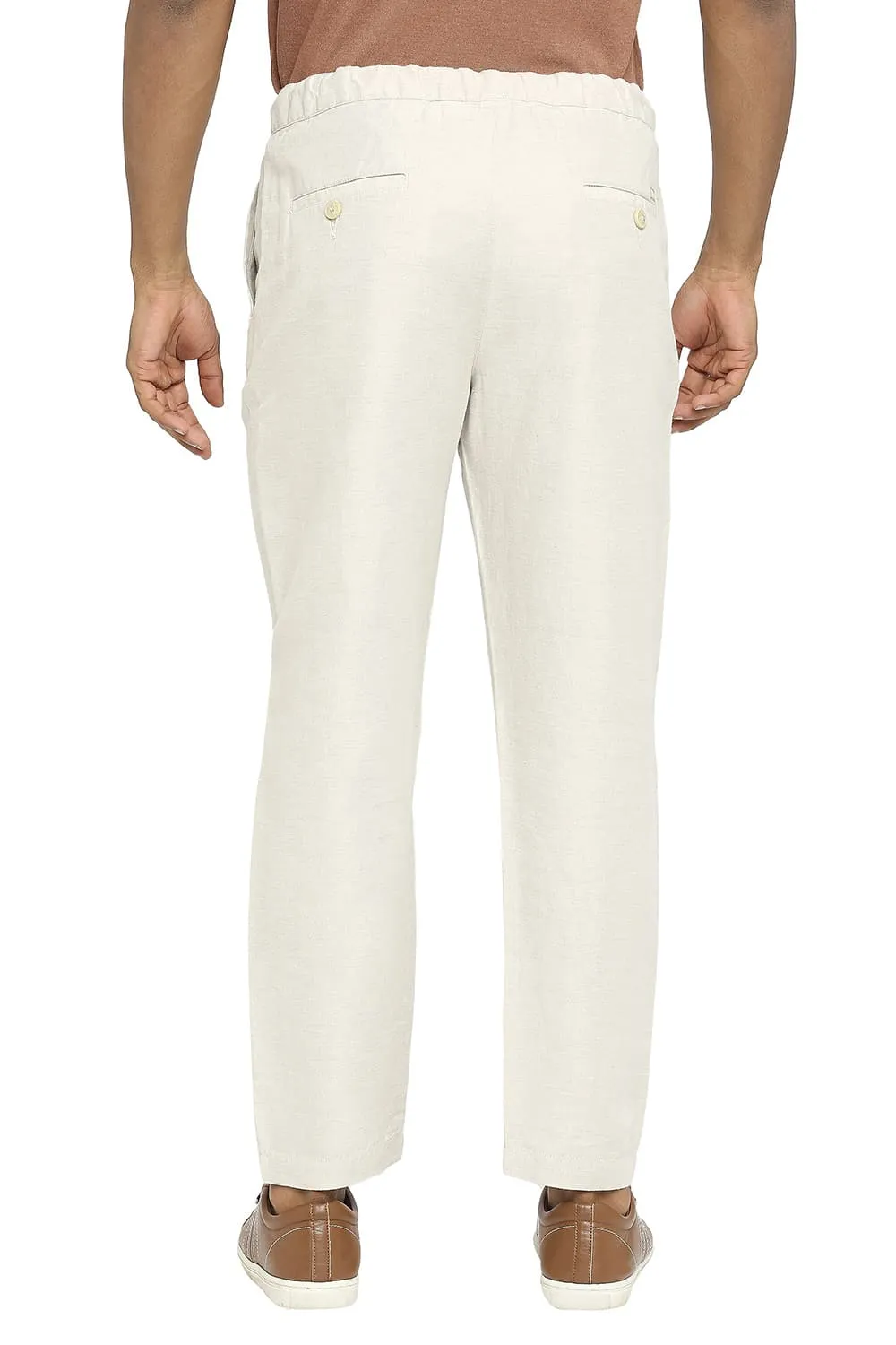 Relaxed Fit Linen Cotton Trousers