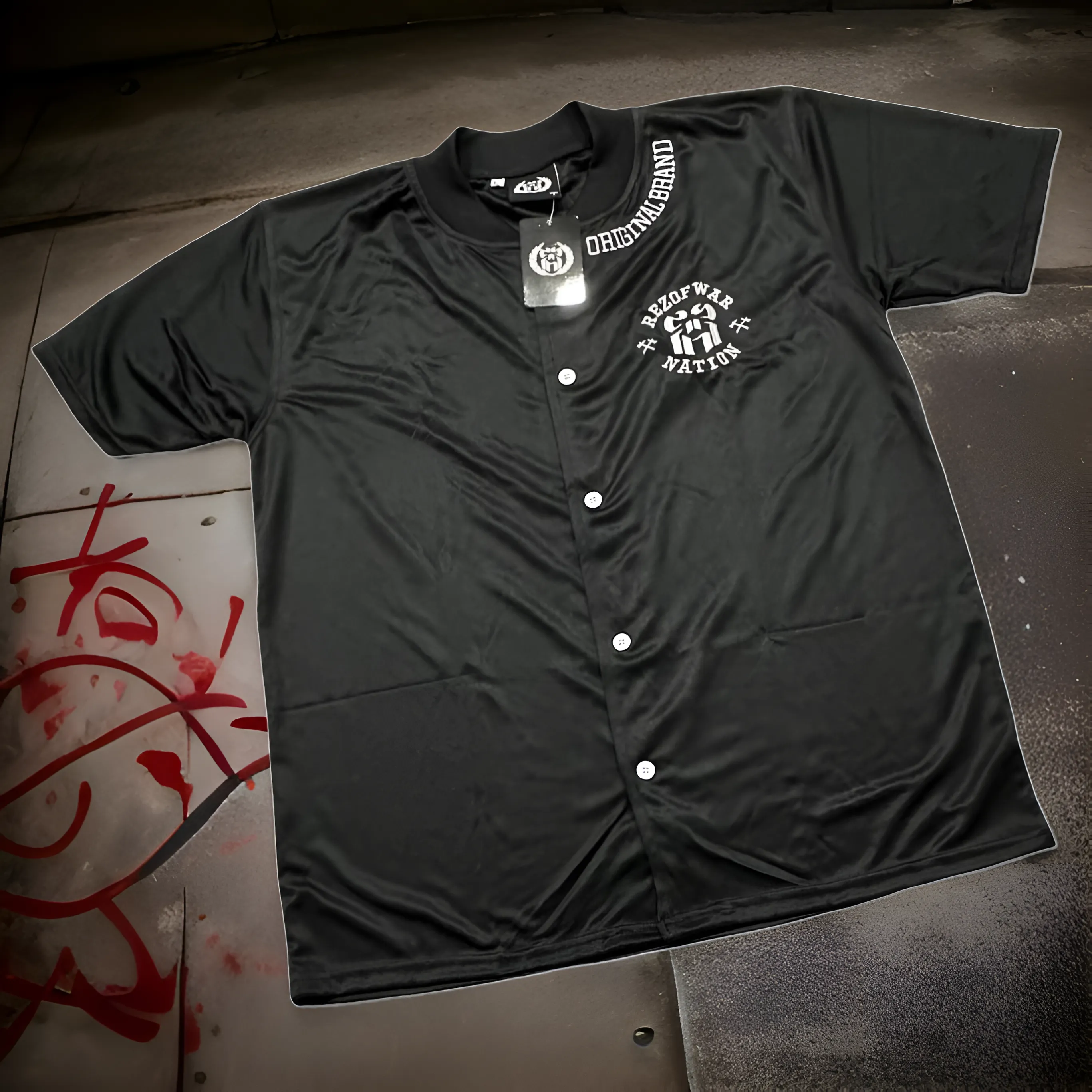 *REZOFWAR NATION* (Black-White) Activewear button up shirts