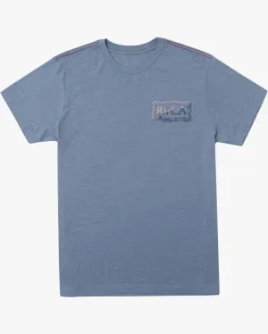 Rvca Sharp Split Short Sleeve T-Shirt - Industrial Blue