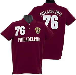 SHPH01B Polo Shirt Philadelphia 76 BURGUNDY