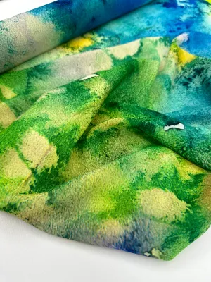 Silky chiffon prints - cerulean sea