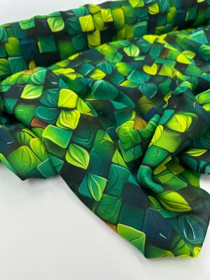 Silky chiffon prints - Evergreen