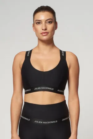 St Tropez Cross Back Bra Black