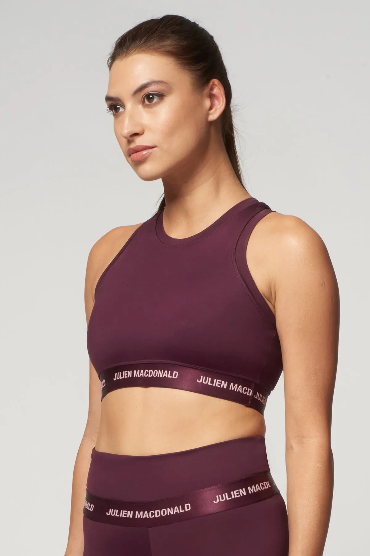 St Tropez T-Back Bra Burgundy