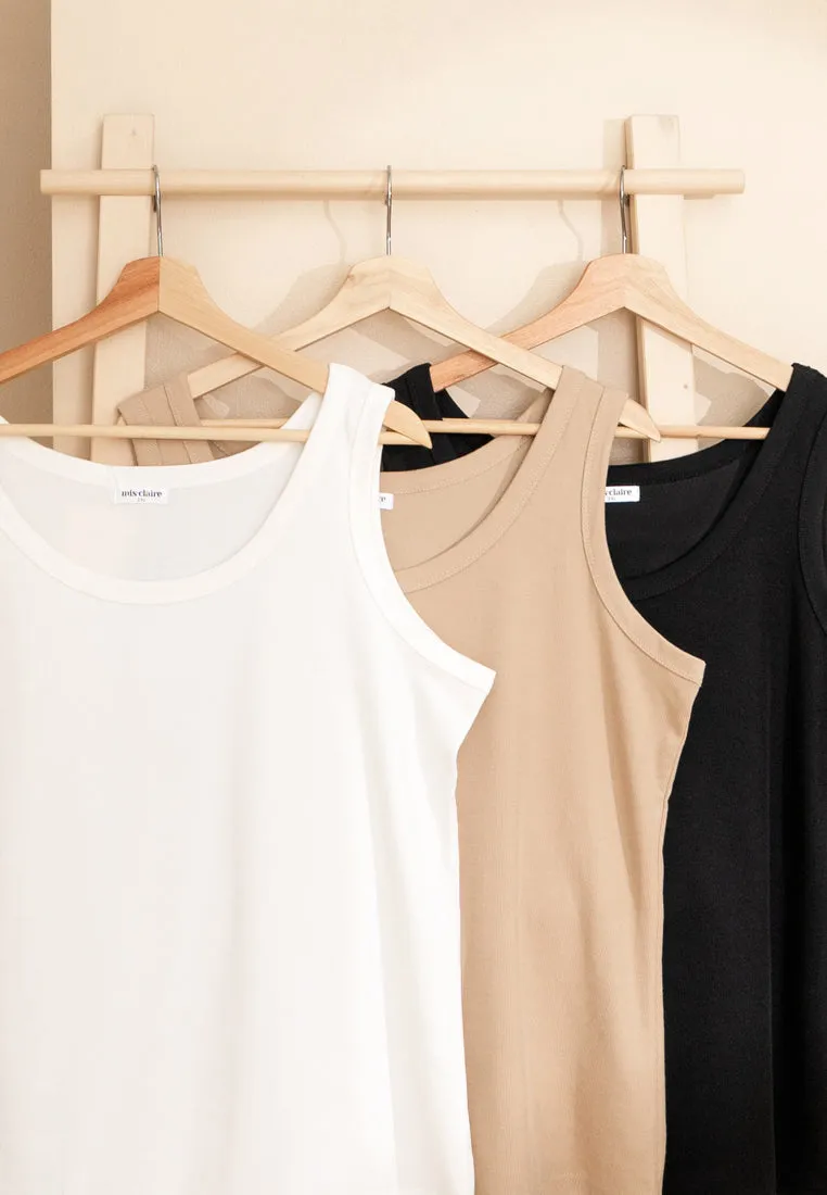 Teddy Basic Ribbed Tank Top