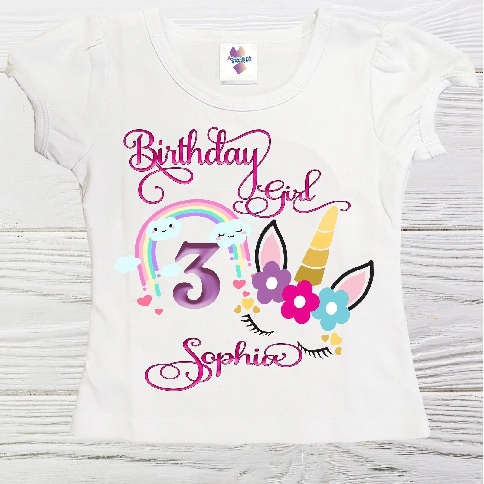 Unicorn birthday shirt |  Birthday shirt | girl shirt | personalized unicorn birthday shirt | toddler shirt | birthday shirt