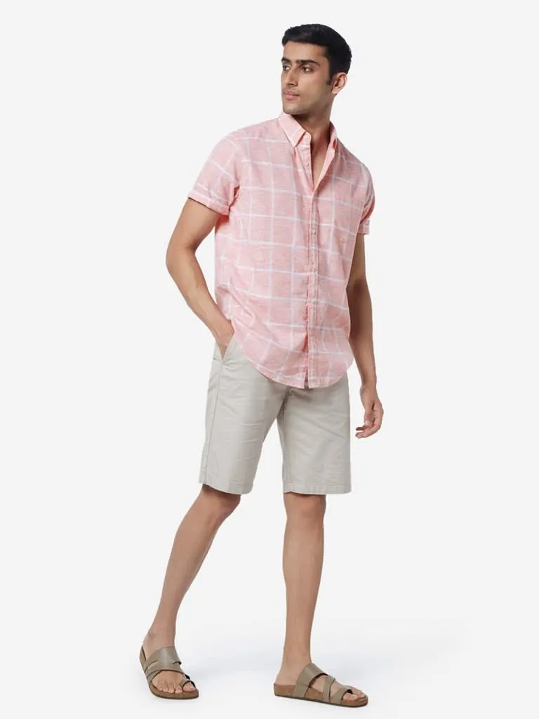 WES Casuals Coral Relaxed-Fit Shirt