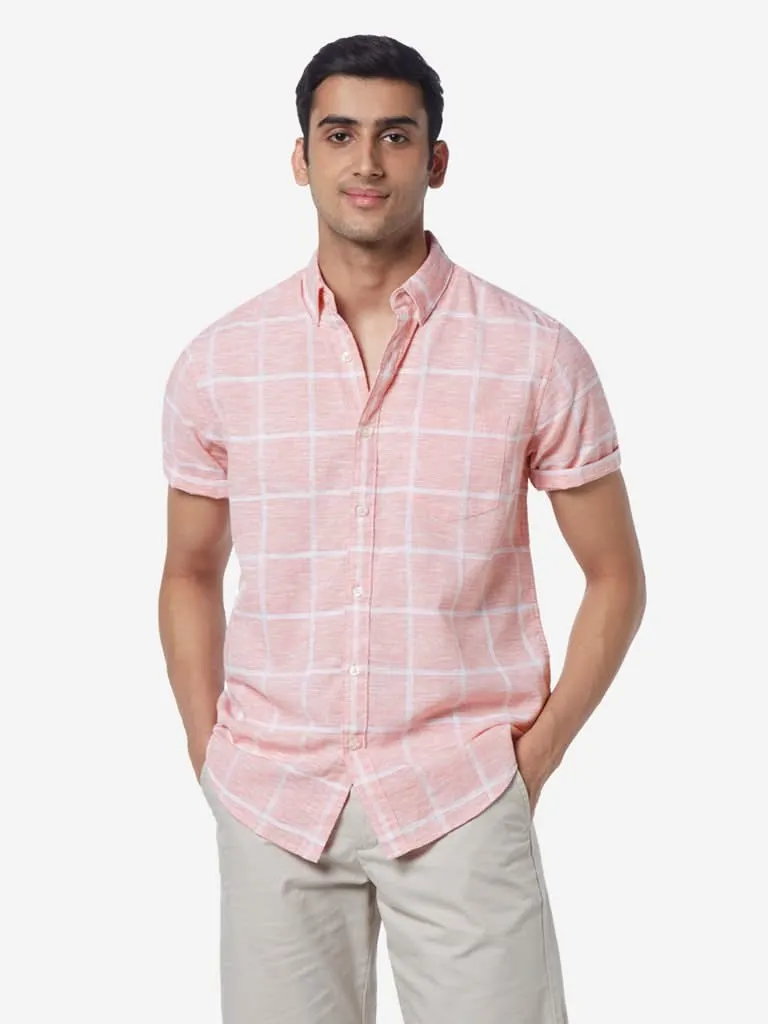 WES Casuals Coral Relaxed-Fit Shirt