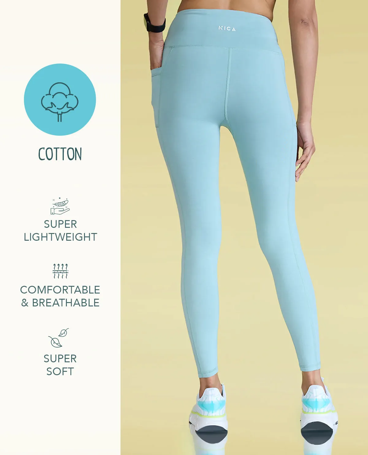 Women Cotton Stretchable Leggings with Pockets