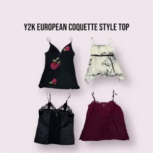 Y2K EUROPEAN COQUETTE STYLE TOP